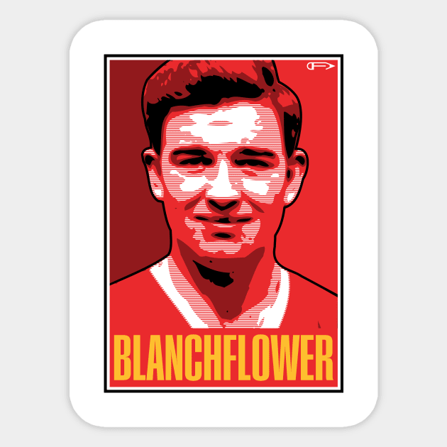 Blanchflower - MUFC Sticker by David Foy Art